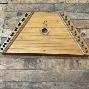 Vtg Nepenenoyka Dulcimer Wooden Lap Harp Stringed Musical Instrument Russian